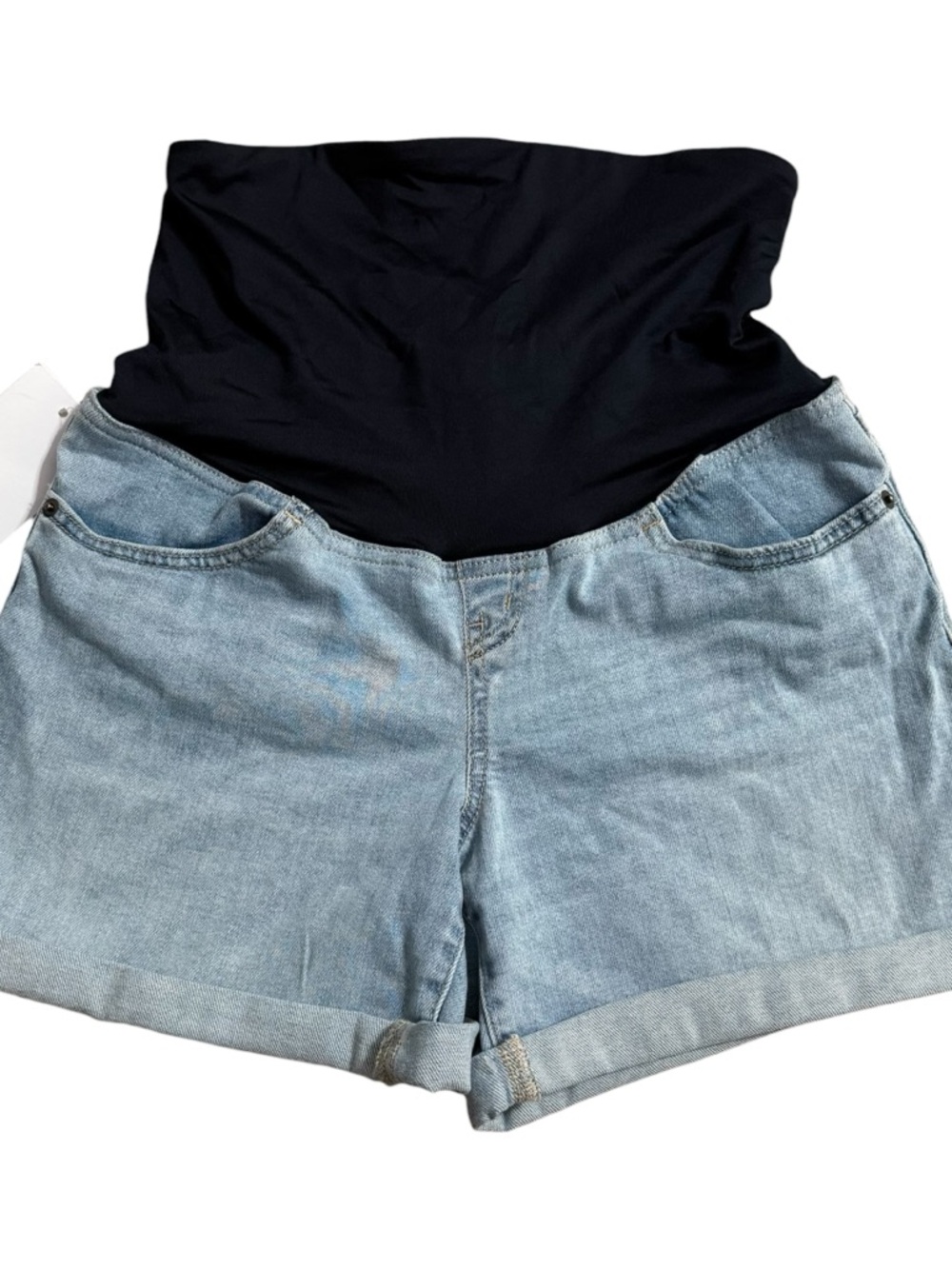 NWT Isabel Maternity by Ingrid & Isabel Maternity Jean Midi Shorts Sz 2